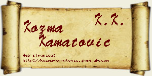 Kozma Kamatović vizit kartica